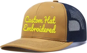 Wholesale Custom Hat Custom Text/Logo Embroidered Hat for Men Women Trucker Hat