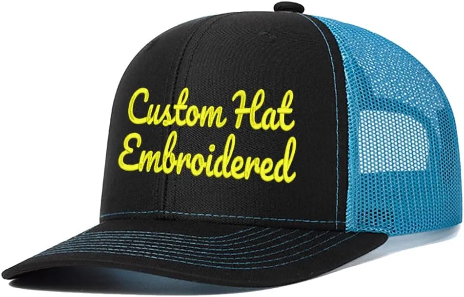 Wholesale Custom Hat Custom Text/Logo Embroidered Hat for Men Women Trucker Hat