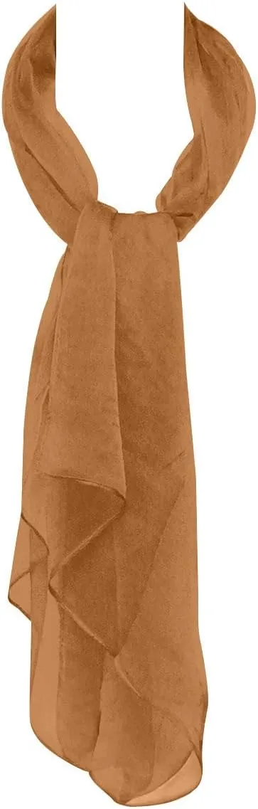 Wrapables Solid Color Silk Long Scarf