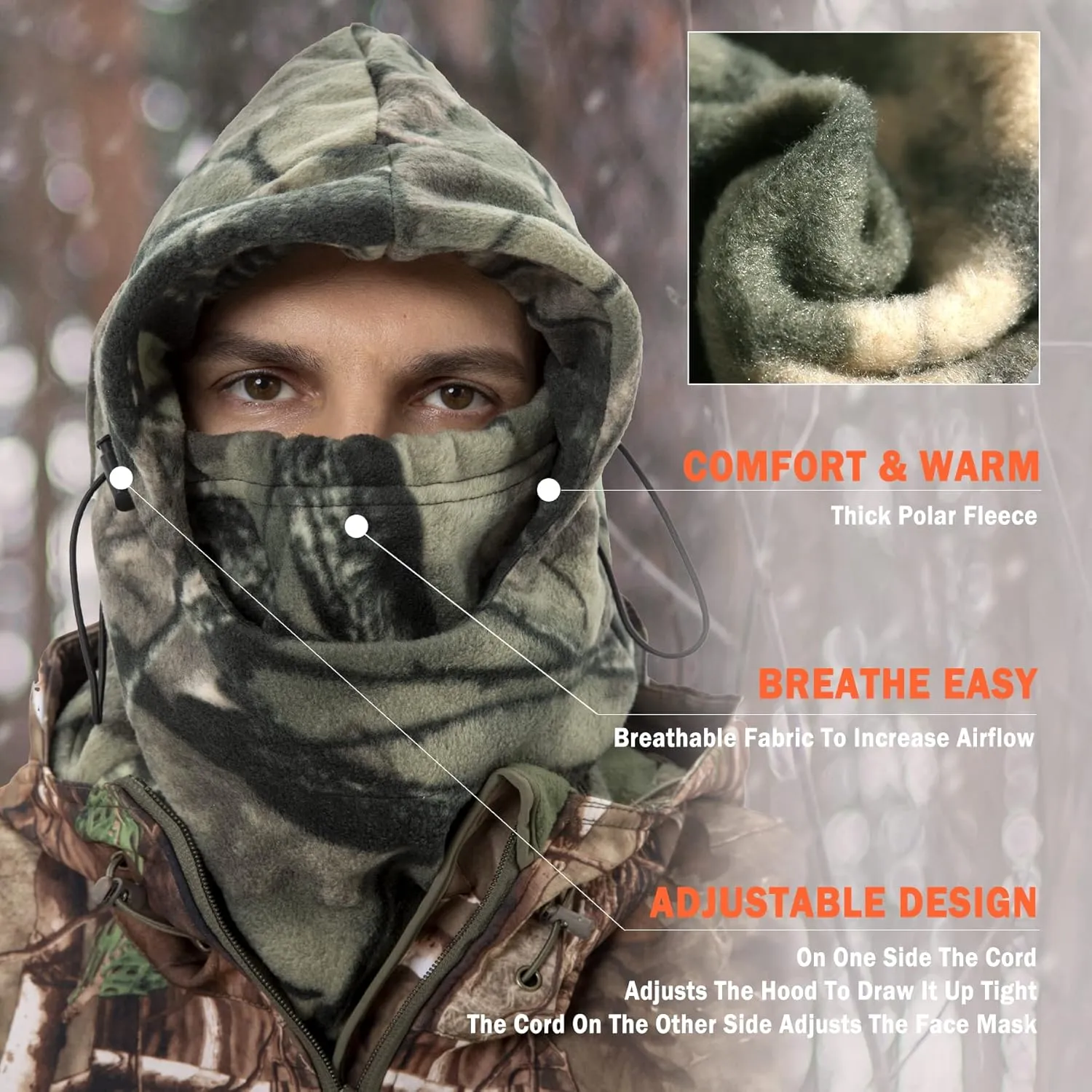 Your Choice Hunting Face Mask, Camo Balaclava Face Mask for Cold Weather, Hunting Gear Gifts for Men Women